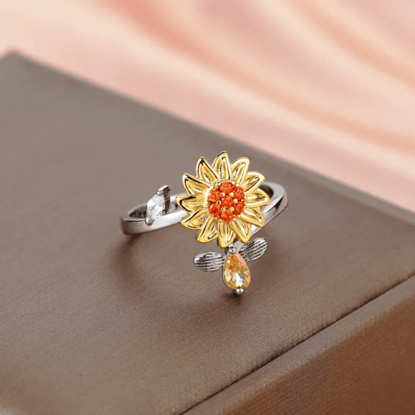 Sunflower Spinner Ring – Yukon Design Studio